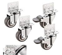 URNSXVFI Juego de 4 Universal Ruedas para carros1.25 Giratorio Ruedas para muebles360° RotationSuitable para CartsChairsBaby Cotswith 2 Frenos para Seguridad y Estabilidad