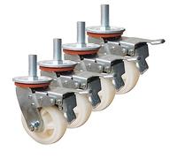 URNSXVFI M20 Ruedas con vástago roscado - de Alta Resistencia 6 Pulgada Industrial Ruedas Giratorio con Freno Juego de 4 para Máquina Equipos - & Fiable Rueda Soluciones