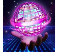 UROINT 2025 Flying Orb Ball Toy - Christmas Cool Novelty Gift Galaxy Boomerang Hand Drone Magic Floating Orbit Ball Hover Mini Outdoor Fidget Toy Stocking Stuffer for Boys Girls Teens Kids Pink