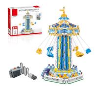 UROINT Swing-Ride Building Set, Luz led de Control eléctrico motorizado, Juguete del Parque de Atracciones de la Ciudad para Chico niña Edades 6 7 8 9 +, colección 1892pcs