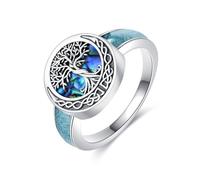 URONE Anillo de plata de ley 925 con sello de arcángel de San Miguel/Benedicto/Rafael/Virgen María/Cristóbal #7-10, 9, Sin piedra preciosa