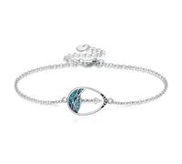 URONE Pulseras de plata de ley con diseño de faro de color turquesa, regalo para mujeres y madres, Plata de ley, No es una piedra preciosa