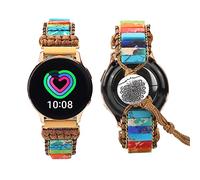 Urpanda Correa de reloj de 18 mm compatible con Samsung Galaxy Watch 7/6/5/5pro/4/4 Classic/3/Active 2 de 40 mm, 41 mm, 42 mm, 44 mm, 46 mm, piedra natural, chakra, energía, correa de reloj