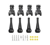 URPIZY 24 conectores de inyección de combustible AMP Tyco de 2 pines con tapa de silicona DJ7023-3.5-21, para motores diésel y gasolina comunes