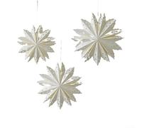 URPIZY 3 adornos navideños colgantes con copos de nieve y efecto 3D para decoración navideña, decoración de fiestas y decoración de escaparates durante los días festivos (copo de nieve 3 sets B)