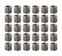 URPIZY 30 insertos de rosca para reducción interior M6 x 1,0 exterior, M8 x 1,25, acero inoxidable, adaptador de rosca para industria mecánica, electrónica, 10 mm de longitud