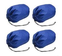 URPIZY 4 bolsas de almacenamiento con cordón para camping y exteriores, impermeables, resistentes al polvo, 22 x 40 cm, negro/verde (azul)