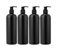 URPIZY 4 botellas dispensadoras de jabón de 500 ml con bomba para baño y cocina, a prueba de fugas, reutilizable, práctico para jabón líquido, champú o detergente