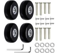 URPIZY 4Pcs Ruedas Repuestos para Maletas - Ruedas de un Solo Rodillo para Maletas de Viaje - Ruedas para Reemplazo de Equipaje 40mm x 18mm