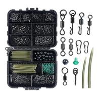 URPIZY Accesorios de pesca de carpa de 300 piezas: pesos, mosquetones, remolinos, anzuelos, ganchos, mosquetones