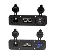 URPIZY Alta calidad para Anderson Plug USB 30 hembra con montaje empotrado - Incluye tomas de carga y pantalla LED