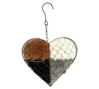 URPIZY Bola de anidación de pájaros para decoración de jardín y plantas de interior, para plantas suculentas, cactus de aire y mini cactus, diseño en forma de corazón con colgador, para casa, terraza