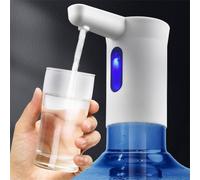 URPIZY Bomba de agua portátil con batería, dispensador de agua eléctrico para botellas de 2 a 5 galones, para cuello estándar (2,16 pulgadas), para casa K¨¹Che B¨¹ro Camping, Blanco/Negro