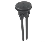 URPIZY Botón de descarga de inodoro negro con doble cabezal redondo de 38/48/58 mm, reparación de depósito de inodoro, ahorro de agua, fácil instalación, duradero, funcionamiento fiable, diseño