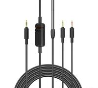 URPIZY Cable de audio de cobre de 2,45 metros para auriculares Beyerdynamic MMX300 de segunda generación diseño negro clásico duradero resistente a las torceduras para PC