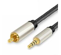 URPIZY Cable de audio digital coaxial de vídeo SPDIF para RCA a conector jack de 3,5 mm, conector chapado en oro, cable de audio estéreo para HDTV, cine en casa y receptor, 1 m (2 m)