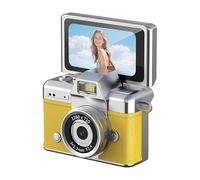 URPIZY Cámara compacta llavero con pantalla giratoria de 180°, vídeo HD de 720p e iluminación LED |para selfies y viajes con poca luz