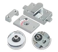 URPIZY Candado para inodoro con indicador libre/ocupado, aleación de zinc, 85 x 38 x 13 mm, para baño y ducha, latón satinado