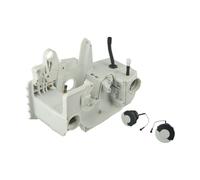 URPIZY Cárter de depósito de combustible para motosierras Stihl 021 023 025 MS210 MS230 MS250, repuesto de plástico, incluye 2 tapas de depósito
