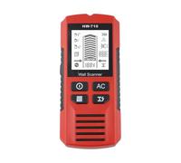 URPIZY Detector de metales manual 6 en 1 con pantalla LCD HD, localización de metal, madera y líneas de CA, modo de ahorro de energía para bricolaje, color blanco, amarillo y rojo