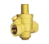 URPIZY DN20 Reductor de presión de agua Cuerpo de latón Heavy Duty Válvula reductora de presión con filtro y manómetro para sistemas de tuberías (L)
