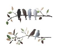 URPIZY Elegante Metal Birds Arte de pared - 2 piezas de decoración para interiores y exteriores, resistente a la intemperie, fácil de montar, diseño inspirado en la naturaleza