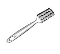 URPIZY Extractor de escamas de pescado de acero inoxidable con borde dentado, 24 dientes, mango ergonómico, inoxidable, apto para lavavajillas, para todo tipo de peces, color plateado, 1 unidad