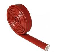 URPIZY Funda protectora de fibra de vidrio de 1,5 m, resistente al calor, funda de cable de 10 mm/20 mm/25 mm, funda protectora de fibra de vidrio de silicona (25 mm), 16H8H839T3C9E9GBW7VA5NIRBRI2U4