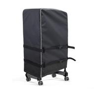 URPIZY Funda protectora para carro de TV exterior, resistente a la intemperie y al polvo, con correas cortavientos, ideal para soporte móvil en el jardín o en terrazas, montaje rápido (XL: 65 x 15 x