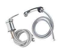 URPIZY Grifo para lavabo con ducha de mano, ducha extraíble con manguera de 120 cm, grifo de alta presión con 3 conexiones, apto para sillas de champú, muebles de peluquería, estación de barbería