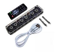 URPIZY IN14 - Reloj de tubo flexible con pantalla digital de 6 dígitos, puerto USB-C, compatible con tubos NIXie IN-14, para aficionados y coleccionistas, sin tubo, con cable USB-C