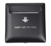 URPIZY Interruptor de tarjeta de inducción para sistemas de alimentación de hotel, 125 KHz, con mecanismo de ahorro de energía, función de retardo, 40-45 A, para habitaciones de hotel, 1 unidad (negro