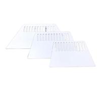 URPIZY Juego de 3 espátulas de plástico trapezoidales para rascar y alisar papel pintado, rellenos y pegamento, tamaños 16,5 x 11 cm, 20 x 12,5 cm, 26 x 13 cm