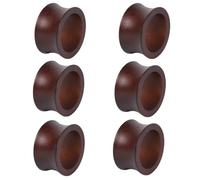 URPIZY Juego de 6 servilleteros de madera para cocina, comedor, boda, fiesta, decoración, marrón, 5 x 2,5 cm