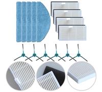 URPIZY Juego de cepillos laterales para robot aspirador Medion X41 SW / X41 SW+ / X42 SW+ Piezas de repuesto de nailon y plástico microfibra