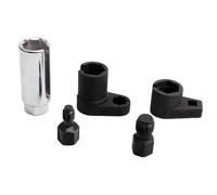 URPIZY Juego de llaves de vaso de sensor de 5 piezas, 22 mm con accionamiento de 1/2 pulgadas y 3/8 pulgadas para sensores e interruptores de vacío, orificios para mazo de cables, incluye cortador de