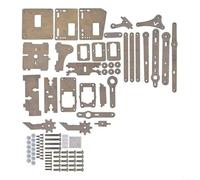 URPIZY Juego de pinzas de brazo robótico acrílico para Arduino, 4 grados de libertad, kit de construcción electrónica Steam, juguete educativo a partir de 14 años, negro (transparente)