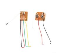 URPIZY Juego de receptor de mando a distancia de 2 canales para modelismo de coche RC, juguete de bricolaje, 27 MHz, control con conexión de motor para vehículos todoterreno, tractores, excavadoras