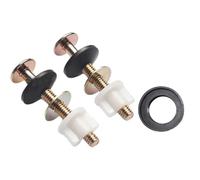 URPIZY Junta para cisterna de inodoro, arandela cónica de goma con tornillos y tuercas de 80 mm, fácil montaje para reparación y fijación, se adapta a casi cualquier inodoro