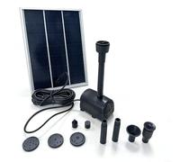 URPIZY Kit de bomba solar para fuente 6 W/10 W, con 9 accesorios, bomba para estanque para jardín y bebedero de pájaros, protección automática en aguas bajas, fácil instalación para decoración al aire