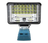 URPIZY Lámpara de trabajo LED de 5 pulgadas con 48 LED, cabezal giratorio de 90 a 180 grados, ABS GEH?use, puerto de carga USB para dispositivos móviles, para baterías Bosch (batería no incluida)
