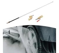 URPIZY Limpiador de radiador para coche y camión, 40/60 cm, acero inoxidable, con función de agua y aire comprimido, salida de agua en forma de abanico, conectores universales, inoxidable, fácil