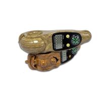 URPIZY Manilla electrónica con pantalla LCD, imitación de madera, portátil para meditación, oraciones y relajación, material PP, 10 x 4,3 cm, hasta 99.999 sensaciones