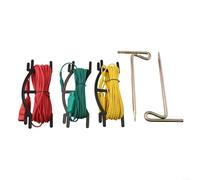 URPIZY Medidor de tierra digital, juego de accesorios con 3 cables de prueba y 2 varillas de tierra para electricistas, pruebas de resistencia a tierra, tecnología de medición industrial