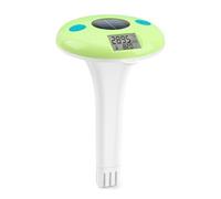 URPIZY Medidor digital de salinidad para piscinas con energía solar y pantalla continua, medidor de temperatura y salinidad, 0 - 9990 ppm, 0,0 - 50,0 °C, para piscina y spa