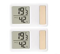 URPIZY Mini termómetro solar, termómetro digital para interiores, higrómetro interior, termómetro, higrómetro, inalámbrico, medidor de humedad para habitación de bebé, salón, oficina, invernadero (5 x