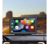 URPIZY Pantalla inalámbrica CarPlay de 7 pulgadas con cámara trasera HD para coche Android, Bluetooth 5.3, 1024 x 600, radio FM, AUX, USB/TF, para Toyota/Honda/Buick/Chevrolet