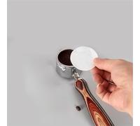 URPIZY Papel de filtro de café para cafeteras espresso, 100 unidades, diámetro 51 mm/53 mm/58 mm, de pulpa natural, color blanco, alta resistencia al arroz, flujo de agua uniforme, reduzi