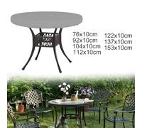 URPIZY Protector de mesa redondo para exteriores de tela Oxford 210D, resistente al agua, protege la terraza de la lluvia, la suciedad y las hojas, fácil limpieza con chorro de agua, apto para suelos