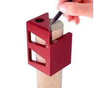 URPIZY Regla de centrado para carpintería de 90 grados con calibrador de ingletes, metal, 70 x 50 x 43 mm, color rojo